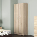 Armadio 2 Ante 80x52x180 h cm in Truciolare bilaminato Marrone