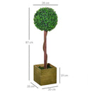 Alberello Bosso Artificiale H87 cm con Vaso Verde