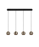 Lampada a Sospensione da Interno  E14 in Metallo Ottone Satinato