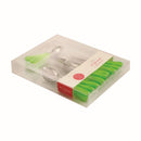 Servizio Set di Posate 24 Pezzi in Acciao Inox Villa d'Este Goccia Verde