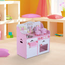 Cucina Giocattolo per Bambini in Legno con Accessori Rosa 60x30x62 cm 