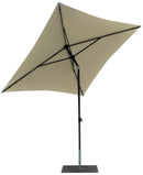Ombrellone da Giardino 2x2 m Palo Ø38 mm in Alluminio Tessuto Poliestere Trend Ecru