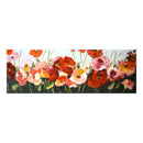 Quadro dipinto fiori cm 50x150x4