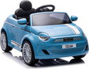 Macchina Elettrica per Bambini Licenza Fiat 500 12V con Telecomando Azzurro