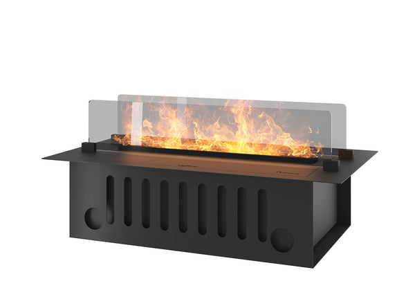sconto Camino a Vapore Elettrico da Incasso 70x48,5x33 cm Invapo Insert con Ricarica Automatica e LED RGB Nero