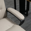 Sedia Poltrona Direzionale da Ufficio 64x69x108-118 cm in Similpelle Grigio Chiaro