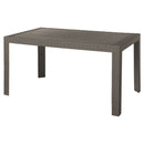 Tavolo da Giardino 140x80x72 cm in Polipropilene Tortora