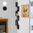 Libreria da Parete con Mensole in Legno MDF Nero 12x12x120 cm 
