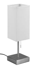 Lampada da Tavolo da Interno Attacco E14 in Metallo Nichel Satinato 