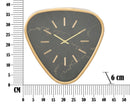 Orologio da Muro Triangle 40x6x38 cm in Ferro MDF e Vetro Oro e Nero