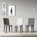 Sedia 40/44x42x86 cm Armida gambe Antracite in Similpelle Grigio