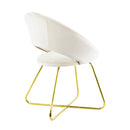 Set 2 Sedie Vintage 58x64x83 cm in Tessuto Effetto Velluto Greta Beige