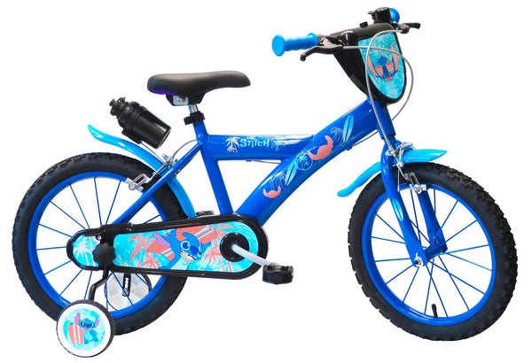 Bicicletta per Bambino 16” 2 Freni con Licenza Disney Stitch Blu sconto