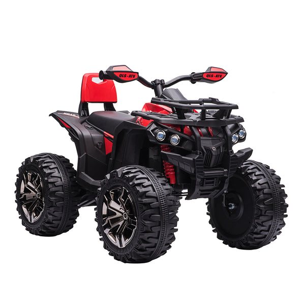 sconto Quad per Bambini Elettrico 12V con Fari e Batteria Ricaricabile, Età 3-5 Anni, 100x65x73cm, Rosso