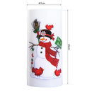 Candela di Natale LED con Proiettore 4 Effetti di Luce Bianco Ø7x15 cm 