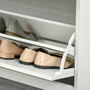 Scarpiera per 12 Paia di Scarpe in Legno Truciolato 70x29x92 cm Bianca