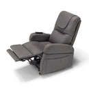 Poltrona Alzapersona Elettrica 3 motori 70x87x105 cm in Tessuto Diva Dubai Grigio