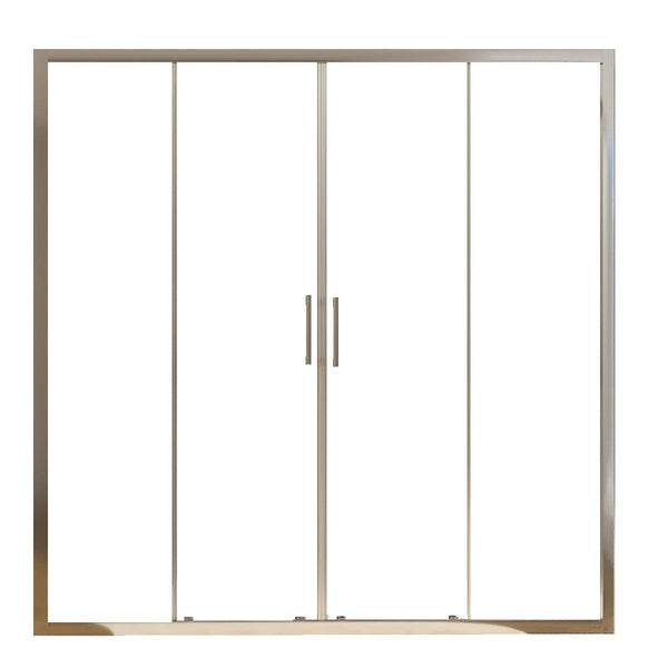 Porta Parete Doccia 2 Ante Scorrevoli in Cristallo Trasparente 6mm H195 Bonussi Giuly Varie Misure sconto