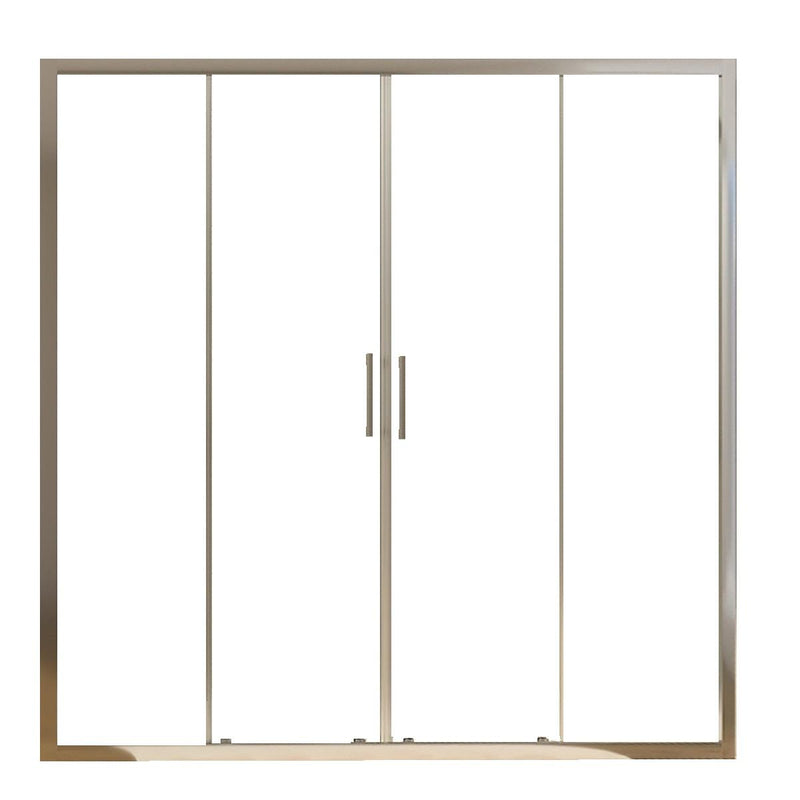 Porta Parete Doccia 2 Ante Scorrevoli in Cristallo Trasparente 6mm H190 Bonussi Giuly Varie Misure