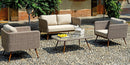 Set da Giardino in Wicker e Alluminio Vorghini Salamanca Beige