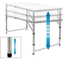 Set tavolo e 4 sgabelli pieghevoli pic nic richiudibile in valigetta