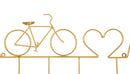 Appendiabiti da Muro Bicicletta Oro 59x3,2x26,5 cm in Metallo Oro      