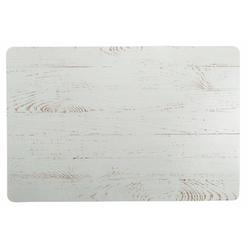 Set 6 Tovagliette Double Face 45x30x0,5 cm  in Plastica VdE Tivoli 1996 Wood Bianco