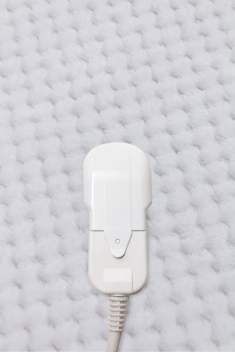 Coperta Termica Elettrica Matrimoniale 120W Kooper Pisolona Alveare Bianca