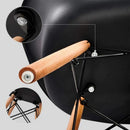 Set 4 Sedie di Design con Braccioli 62,5x44x80 cm Federica Nere