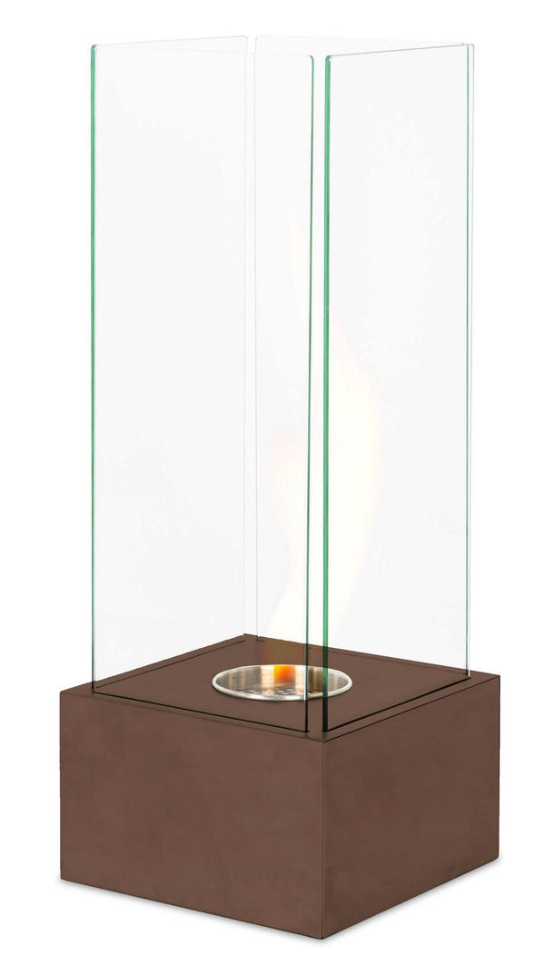 acquista Camino a Bioetanolo da Pavimento 25x25x65 cm Ruggine