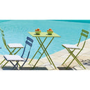 Set da Giardino in Ferro 60X60cm Vorghini Bistrò Quadrato Verde