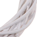 Set 12 Coroncine Bianche di Rattan Larghezza 15 cm