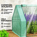 Mini Serra da Giardino 360x90x90 cm a 4 Porte Arrotolabili con Copertura Allungata in Acciaio e PE Verde      