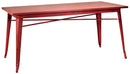 Tavolo Rettangolare in Metallo Bristol Rosso