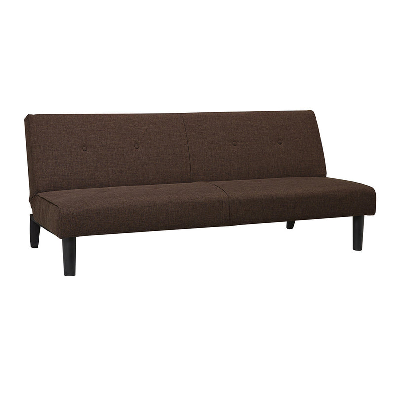 Divano Letto Prontoletto Click Clack Rivestimento in Tessuto Marrone Oliver