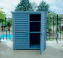 Armadio Porta Attrezzi da Giardino 3 Ripiani 87x47xH95 cm in Legno Cunninghamia  lanceolata Blu