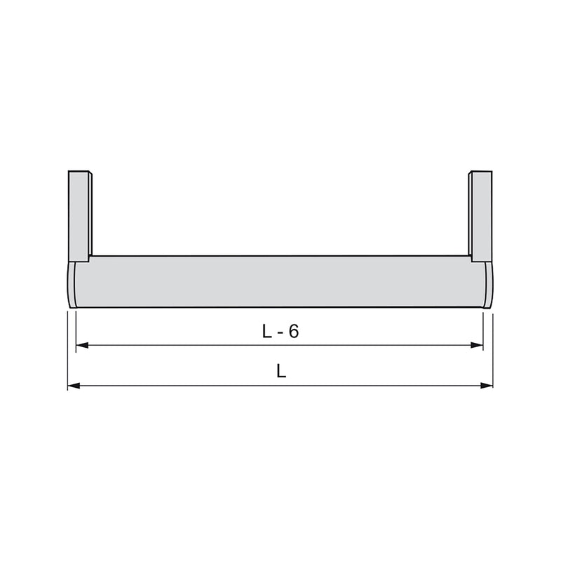 Set 2 Bastoni Appendiabiti per Armadi Rotondi 95 cm in Alluminio Emuca Moka