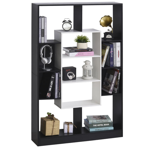 prezzo Libreria Moderna 95x22x150 cm in Truciolare Bianca e Nera