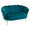 Divano 2 Posti 130x77x77 cm in Velluto Verde