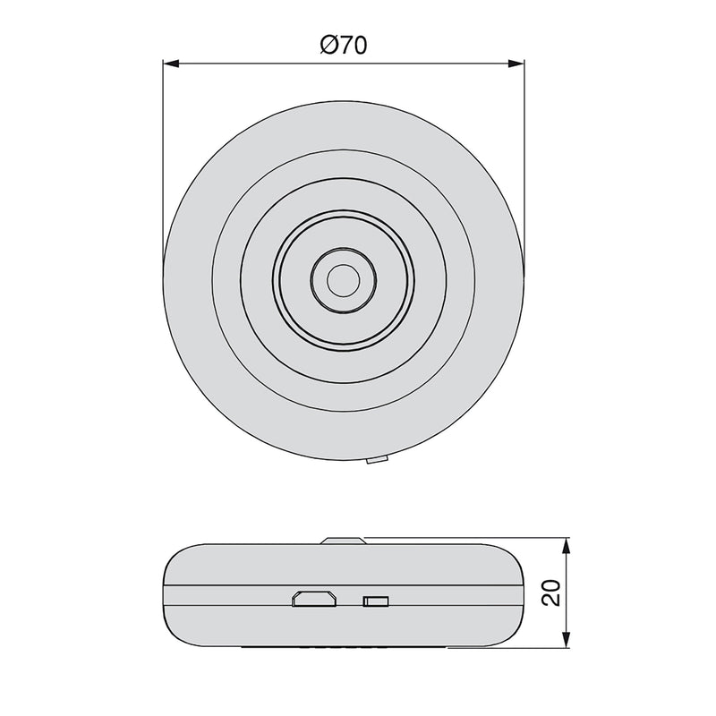 Lampada LED a Batteria Ricaricabile Sotto Pensile con Sensore di Movimento 1W Luce Bianca Naturale Emuca