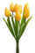 Set 3 Mazzi di 7 Tulipani Artificiali Altezza 37 cm Giallo
