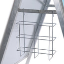Espositore Pubblicitario Bifacciale a Cavalletto Pieghevole 74,3x117,6x84 cm in Alluminio da Esterno Antivento Silver