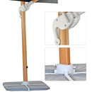 Ombrellone da Giardino Decentrato 4x4m Roma Wood nero