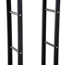 Portalegna Legnaia in Ferro 40x25x100 cm da Interno Max 100Kg  Nero