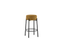 Set 2 Sgabelli Syd 41x41x67 cm in Tessuto Ocra       
