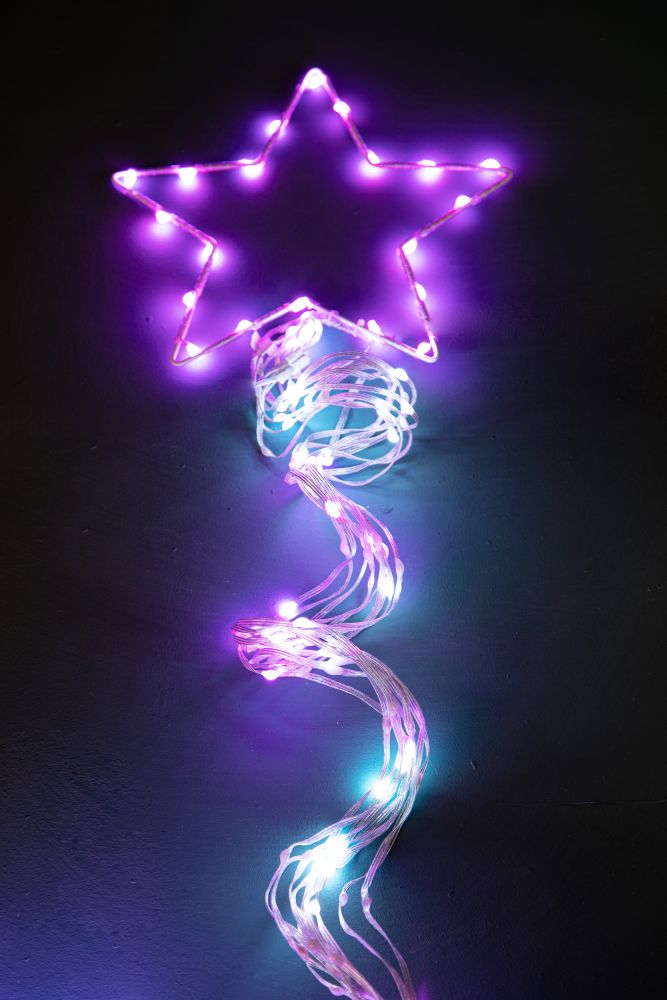 Albero di Natale Composizione Led 240 cm 32 Giochi di Luce da Esterno