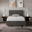 Letto 1 Piazza e Mezzo Adele Grigio Varie Misure