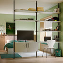 Kit Supporti per Mensole in Legno e Alluminio Emuca Zero Nero