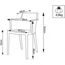 Poltrona Cathy 60x58x76,5 cm  in Polipropilene Antracite