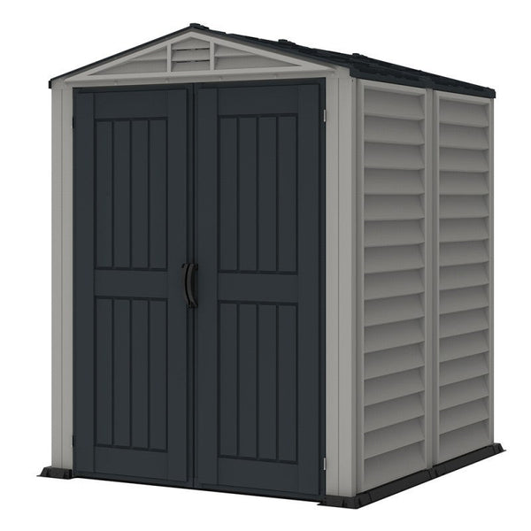 sconto Casetta da Giardino Porta Attrezzi 161x171x210 cm in PVC Grigio/Grigio Scuro